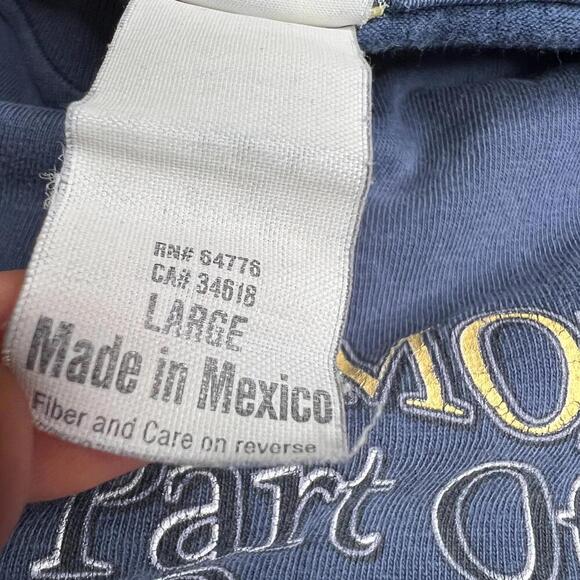 Vintage 1999 Big Dogs T-Shirt Blue Large Made in Mexico Dog Mom Graphic Tee USA - Picture 3 of 7